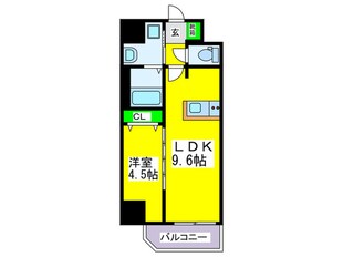 スプランディッド難波WESTの物件間取画像